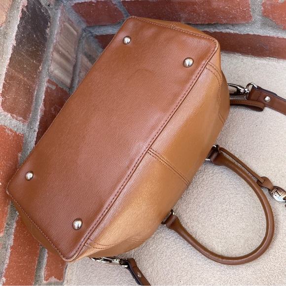 Tignanello • satchel/saddlebag/purse • Genuine Leather • camel color - Picture 10 of 11